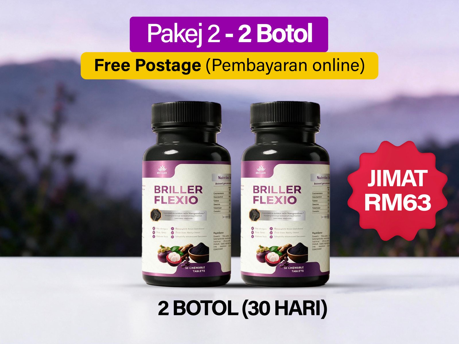 Pakej B Briller Flexio 2 botol
